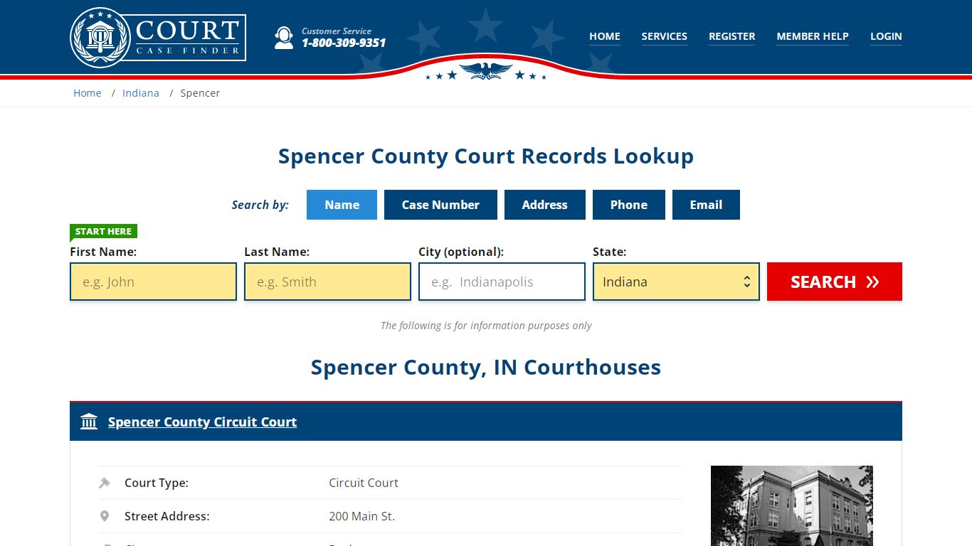 Spencer County Court Records | IN Case Lookup